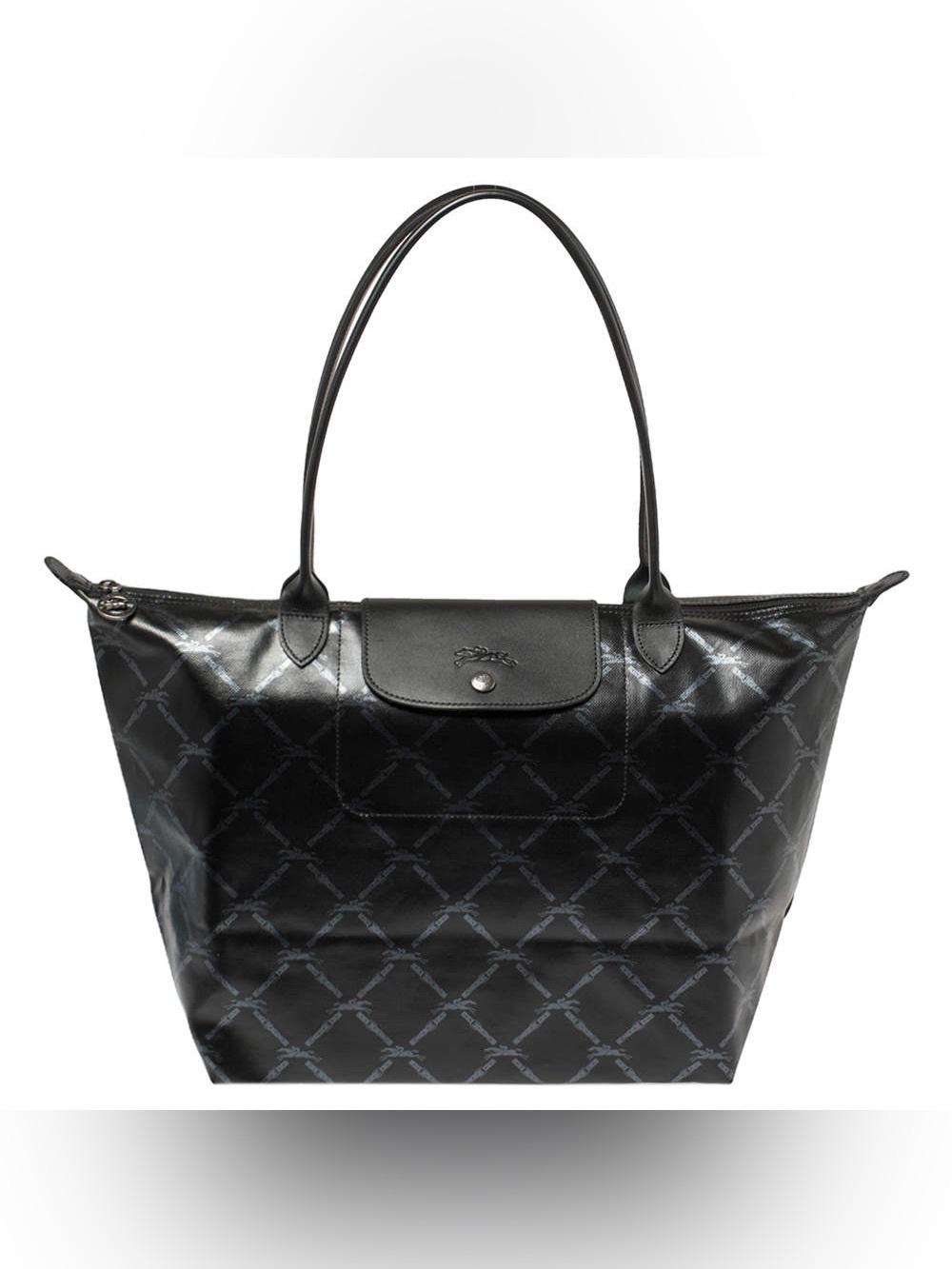 Longchamp Metallic Modele Depose Tote in Black - RARE / LIMITED EDITION